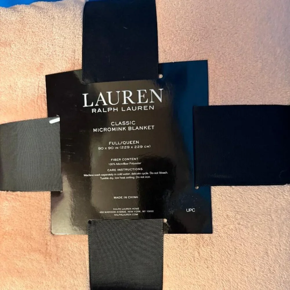 BRAND NEW LAUREN RALPH LAUREN MICROMINK LUXURIOUSLY SOFT QUEEN 90